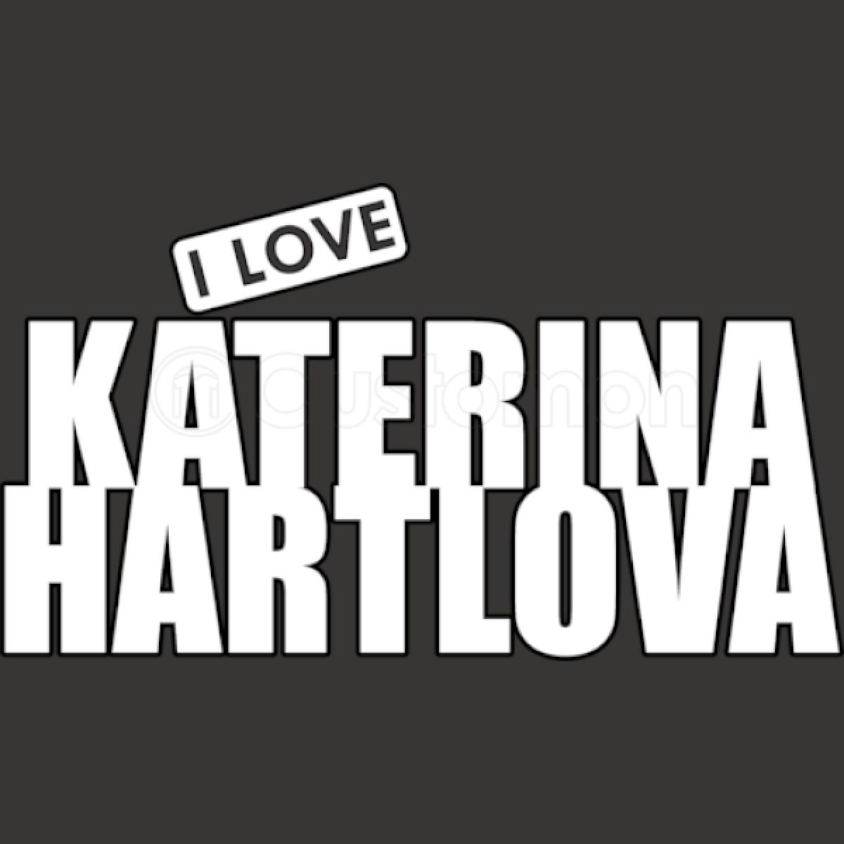 I Love Katerina Hartlova Apron Customon 
