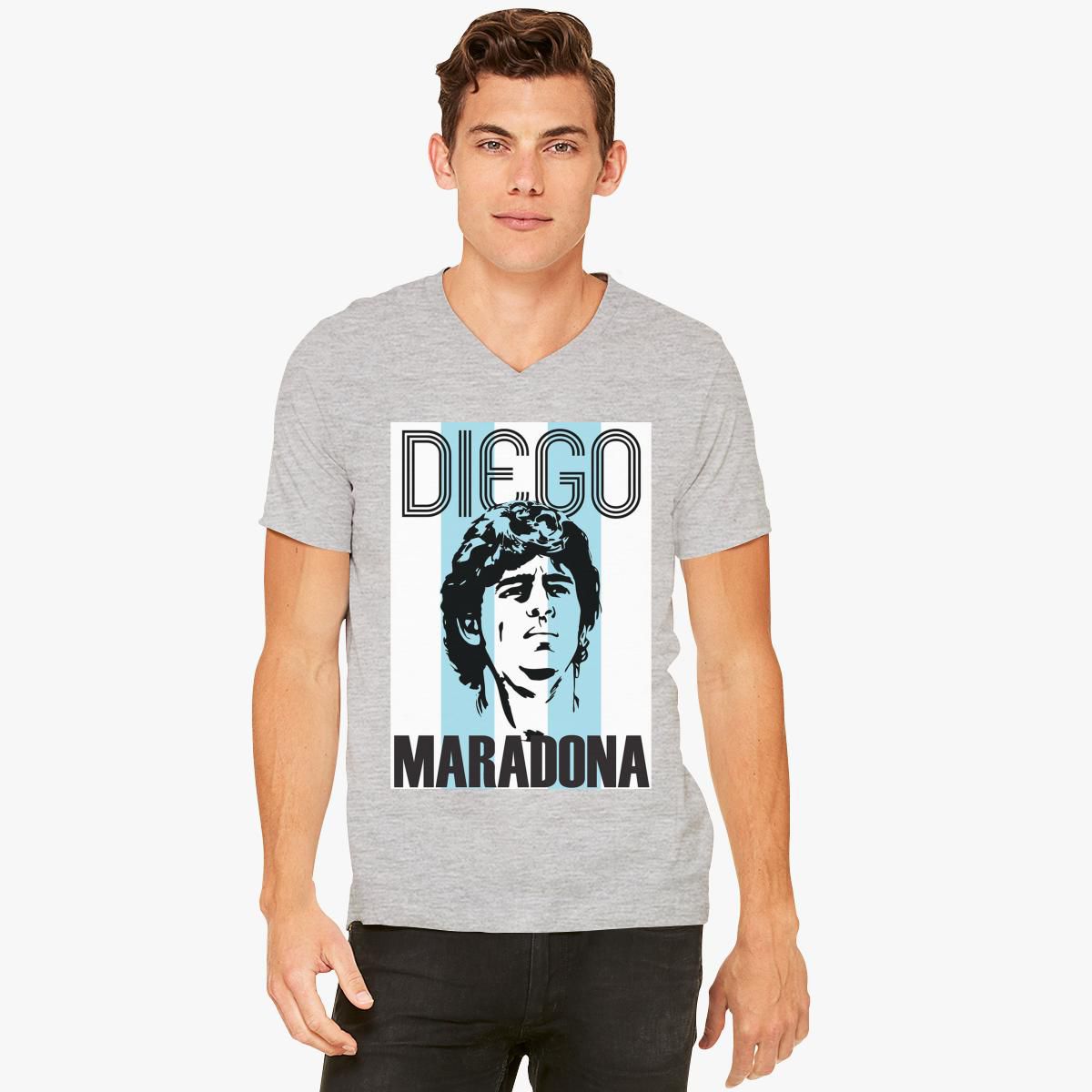 Diego Maradona Poster V-Neck T-shirt - Customon