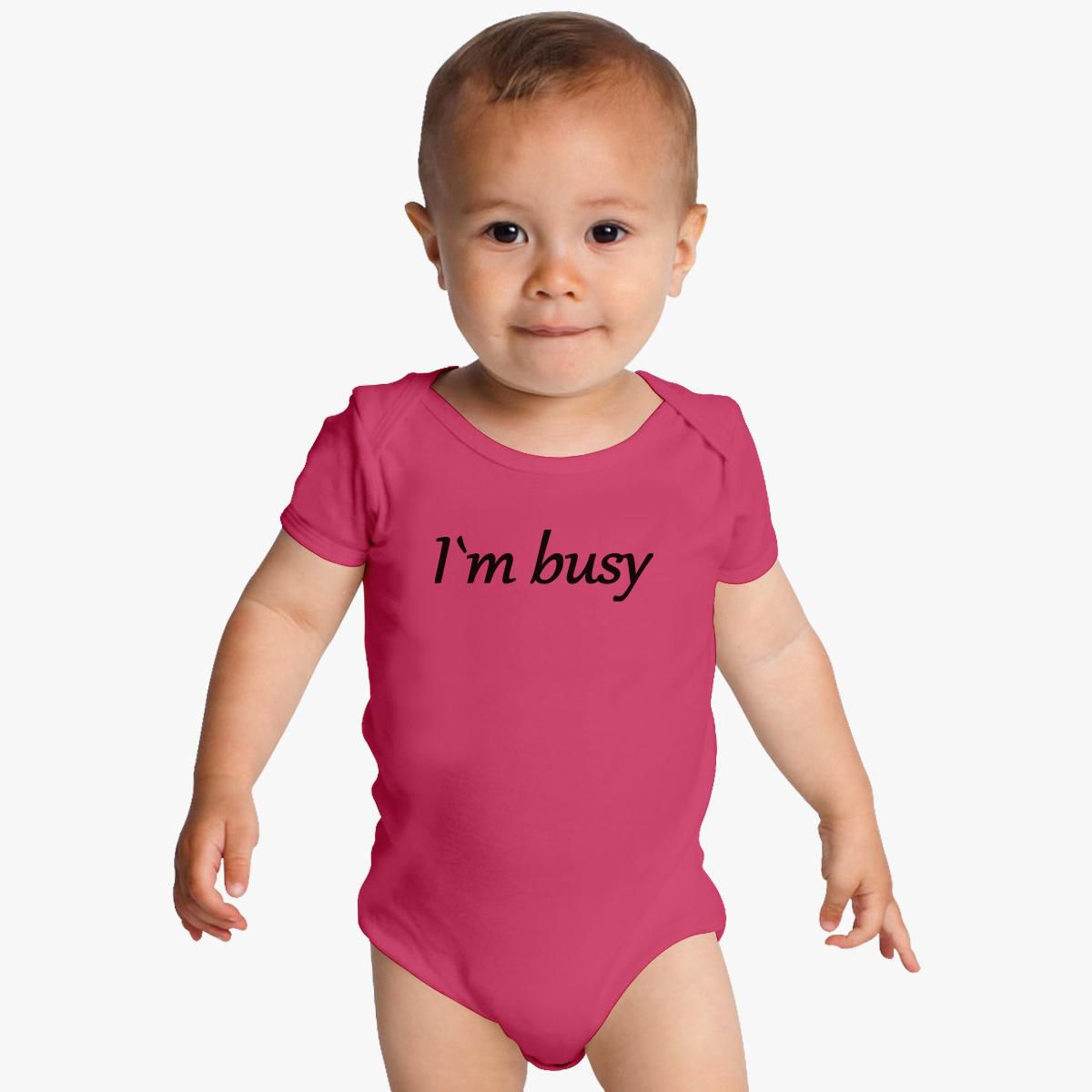I am busy logo Baby Onesies - Customon