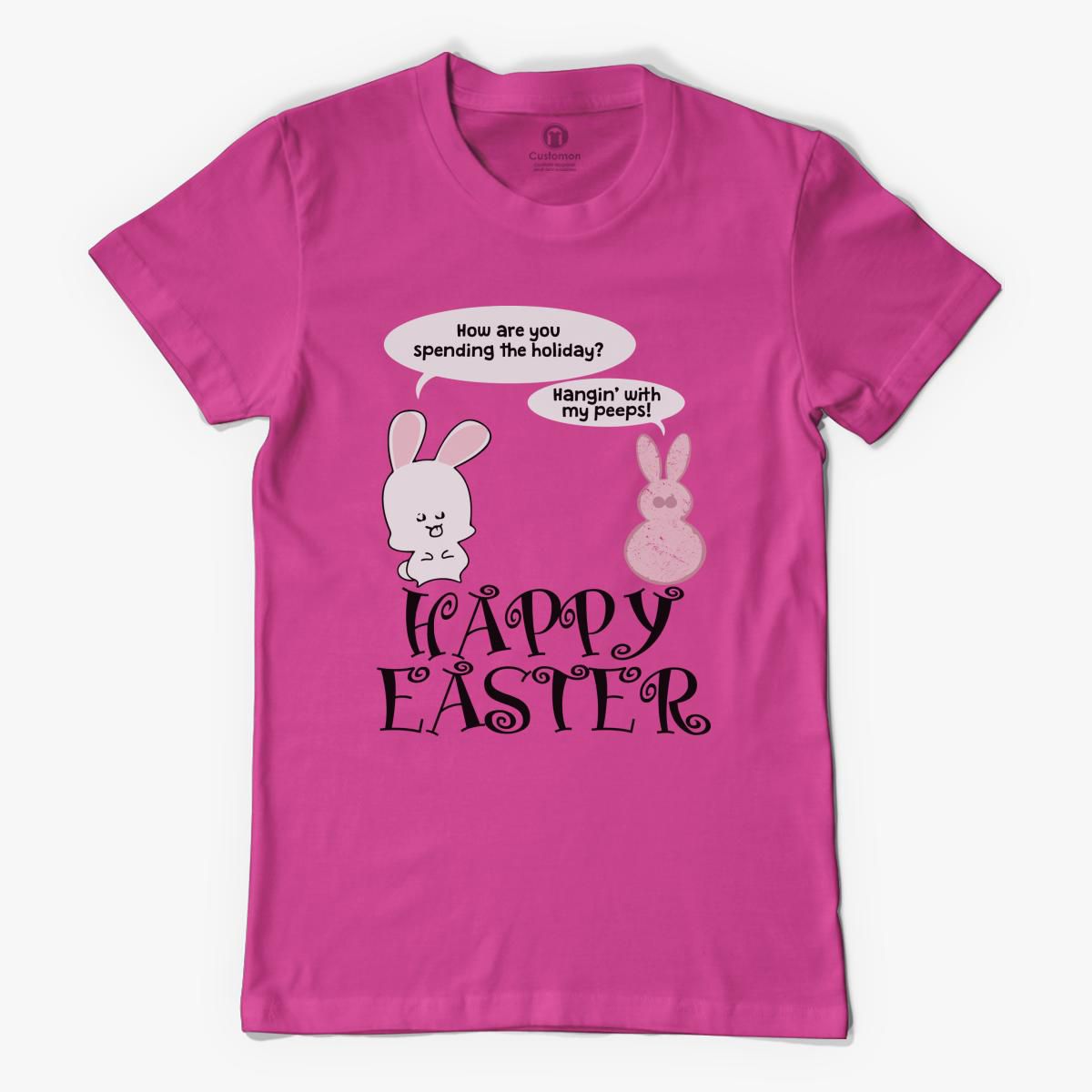 Happy Easter Womens T Shirt Customon 