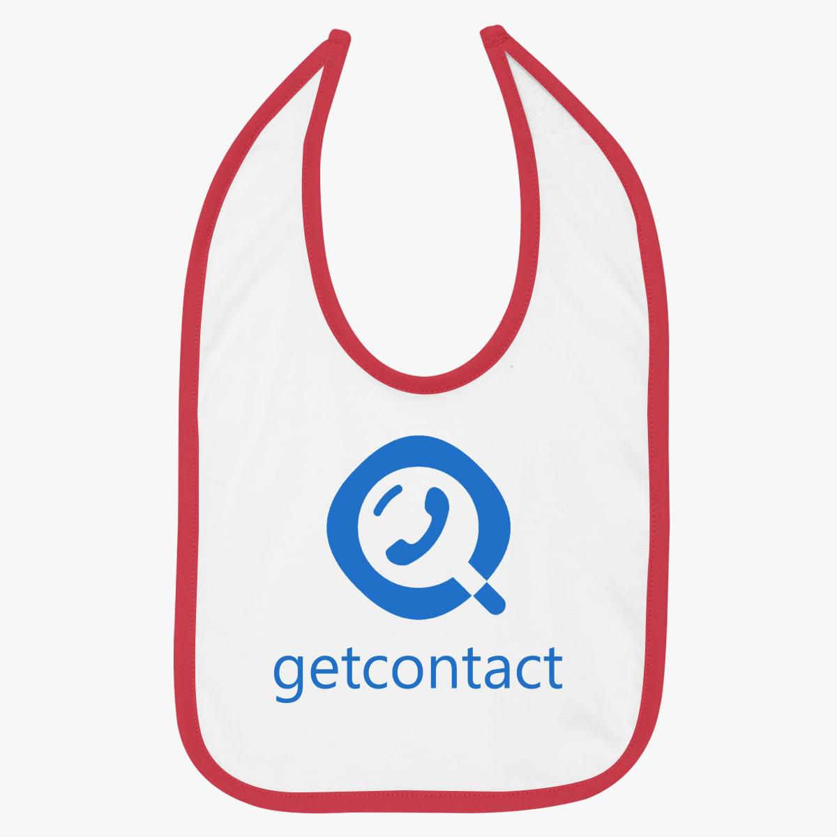 getcontact logo Baby Bib - Customon