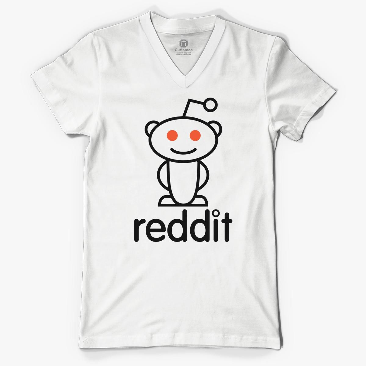 Reddit Logo VNeck Tshirt Customon