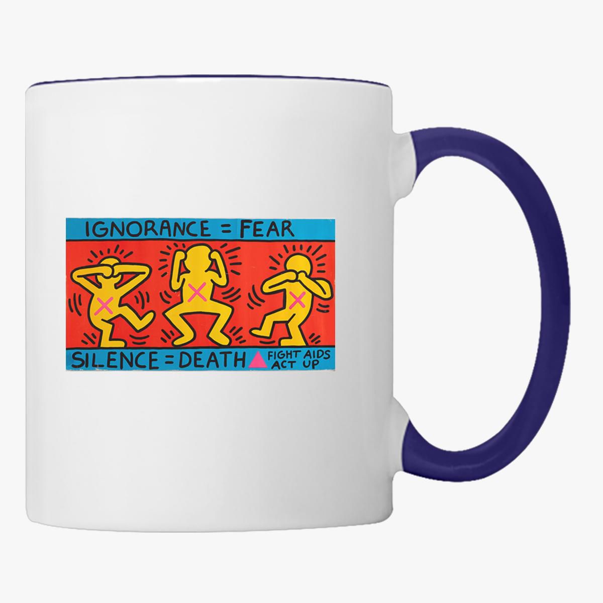 Keith Haring Ignorance Fear Coffee Mug Customon