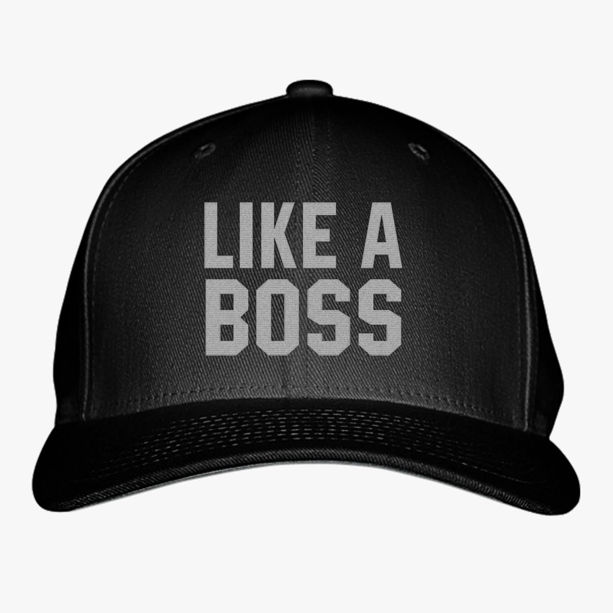 Like A Boss Gangster Attitude Funny Hipster Baseball Cap (Embroidered
