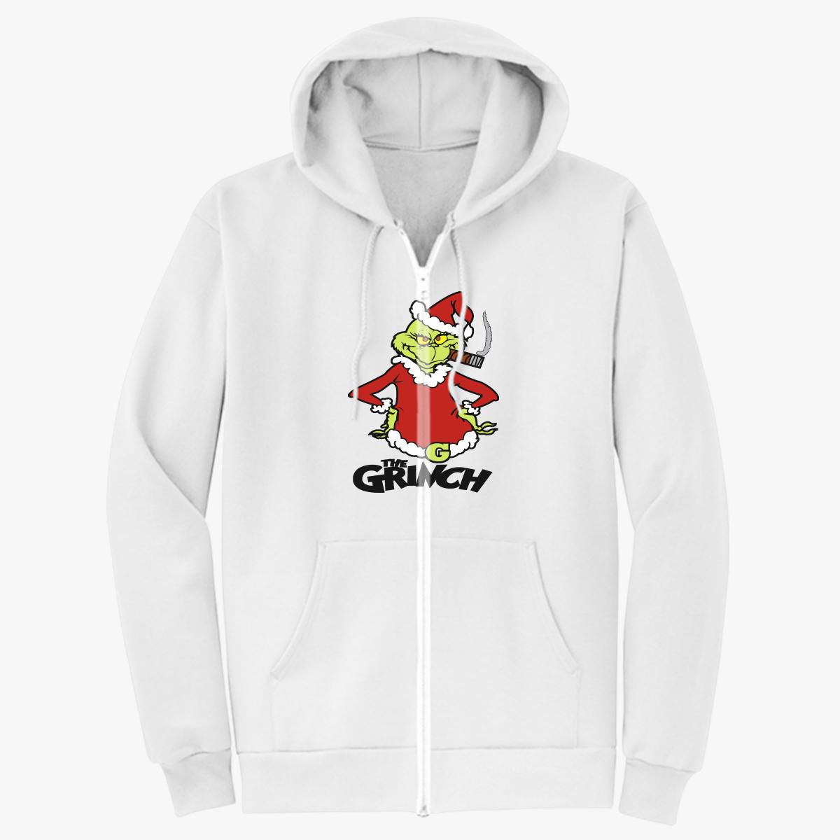 grinch zip up hoodie