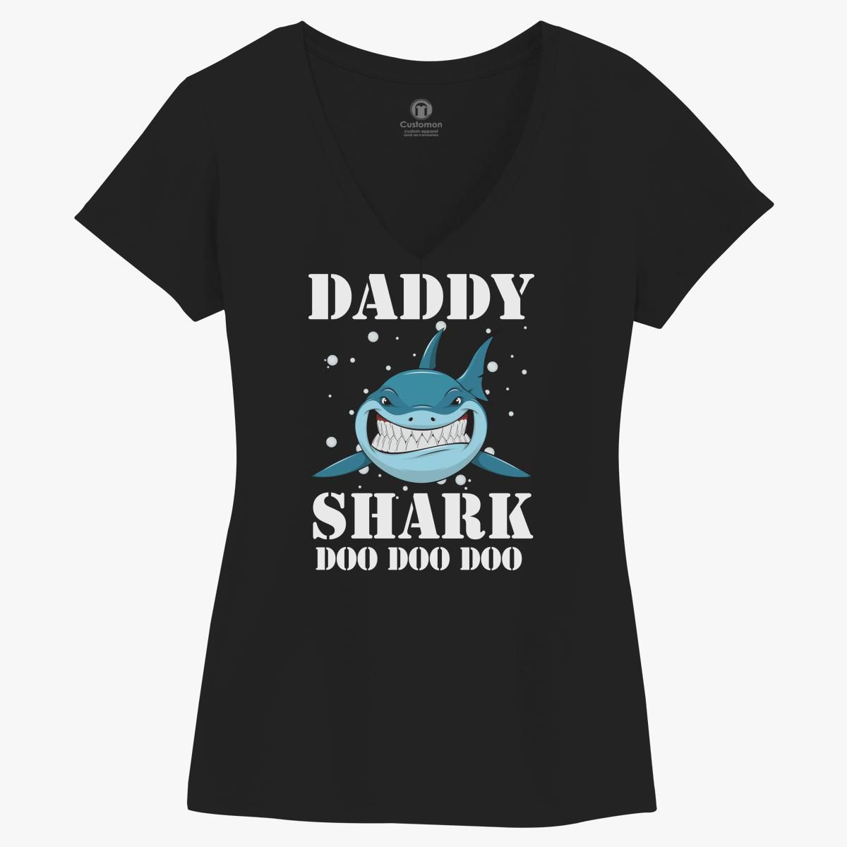 Download Daddy-Shark Women's V-Neck T-shirt - Customon