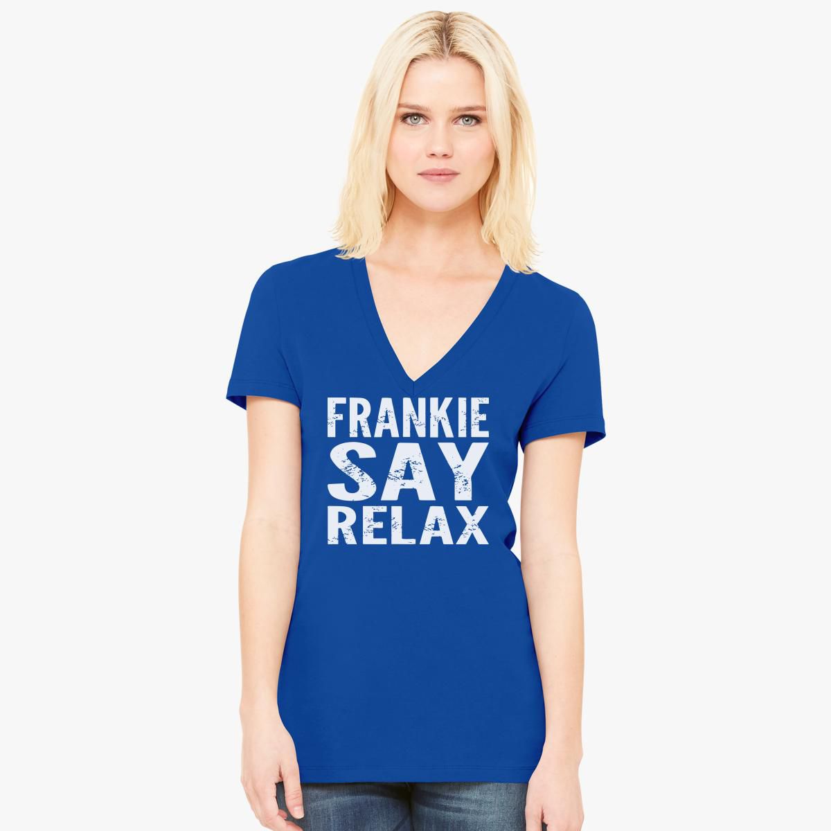 frankie says relax t shirt womens