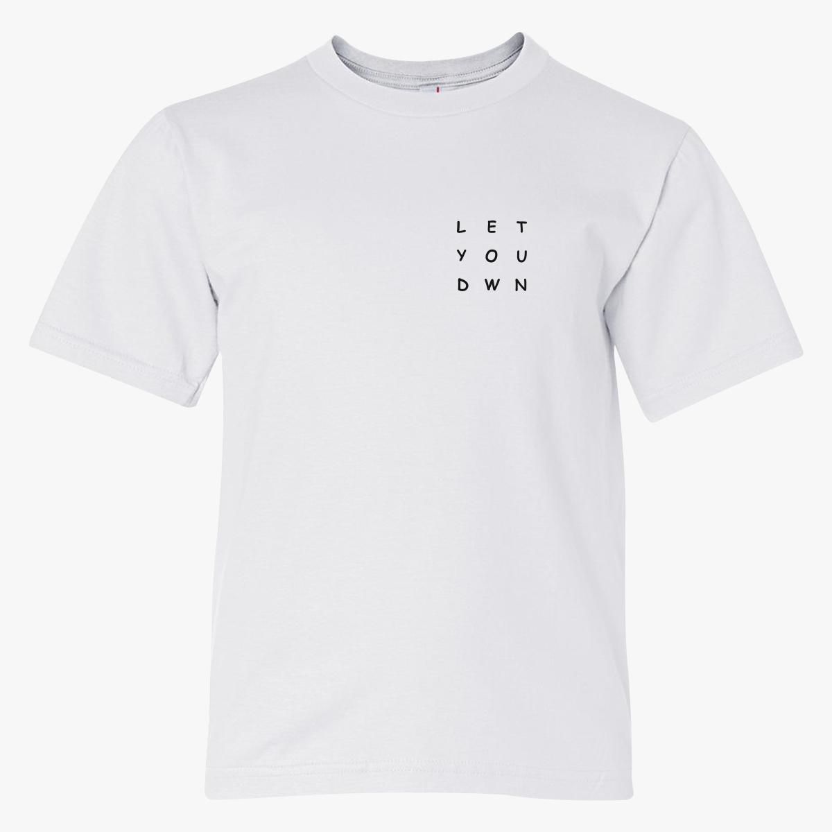 Nf Real Music Let You Dwn Youth T Shirt Customon - roblox music codes rap nf