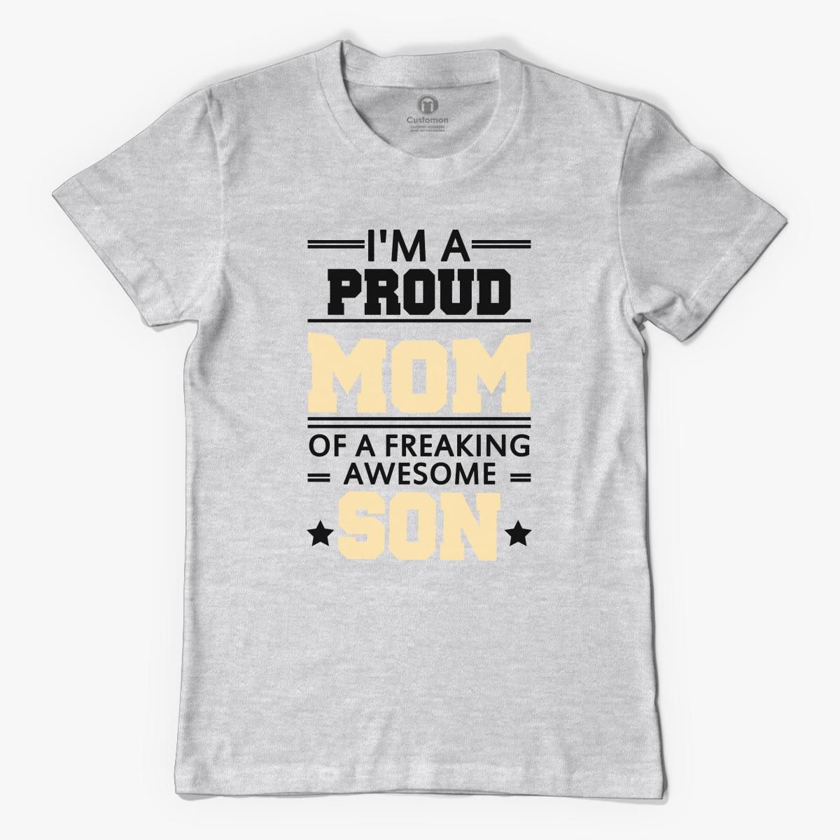 Download I'm A Proud Mom Of A Freaking Awesome Son Men's T-shirt ...