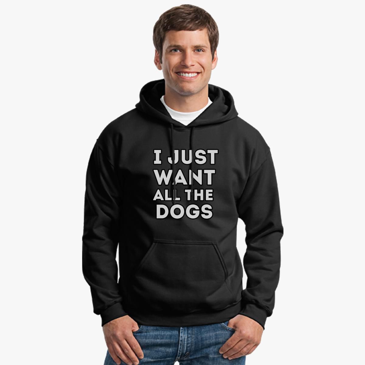 I just want all the dogs, funny quote dog lover Unisex Hoodie - Customon