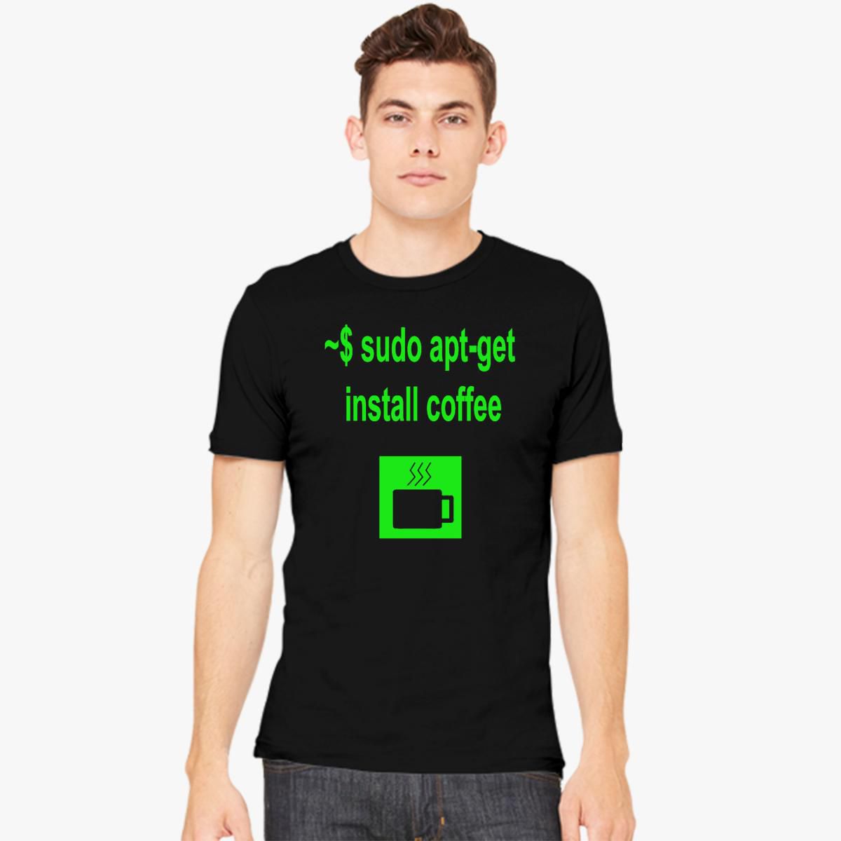 Linux sudo apt-get install Men's T-shirt -
