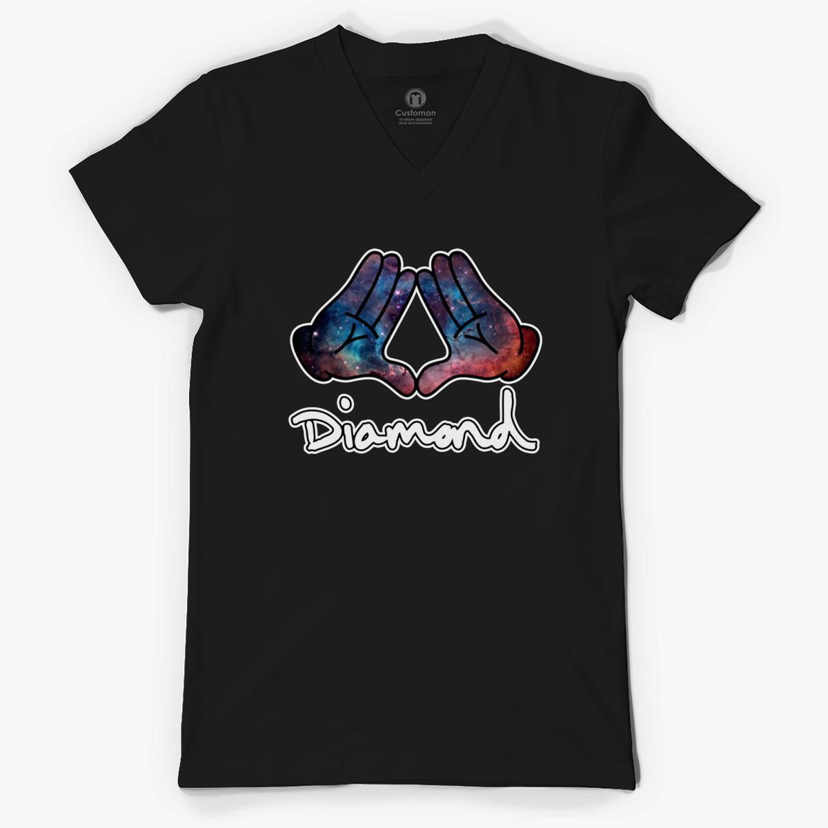 Diamond Mickey hands 2 V-Neck T-shirt - Customon