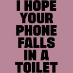 I hope your phone falls in a toilet