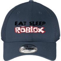 Eat Sleep Roblox Retro Trucker Hat Embroidered Customon - fresh blue fitted cap outfits roblox
