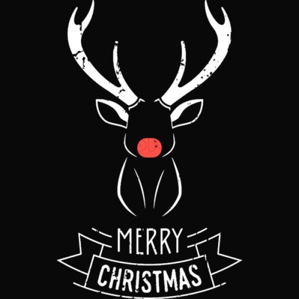 Merry Christmas Deer Men S T Shirt Customon - deer head wearing a santa hat roblox
