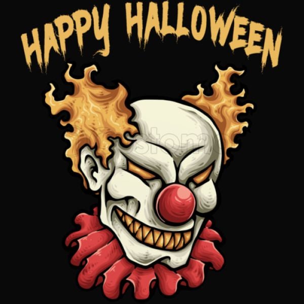 Happy Halloween Evil Clown T Shirt Pantie Customon - the creepy clown roblox