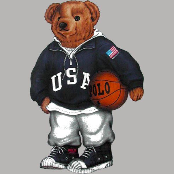 polo bear with basketball