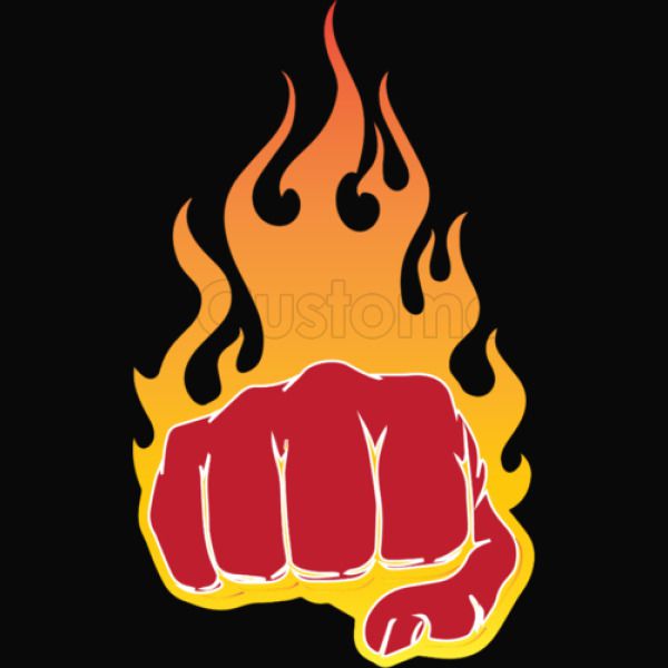 Fire Fist Fitness Youth T Shirt Customon - fire t shirt roblox
