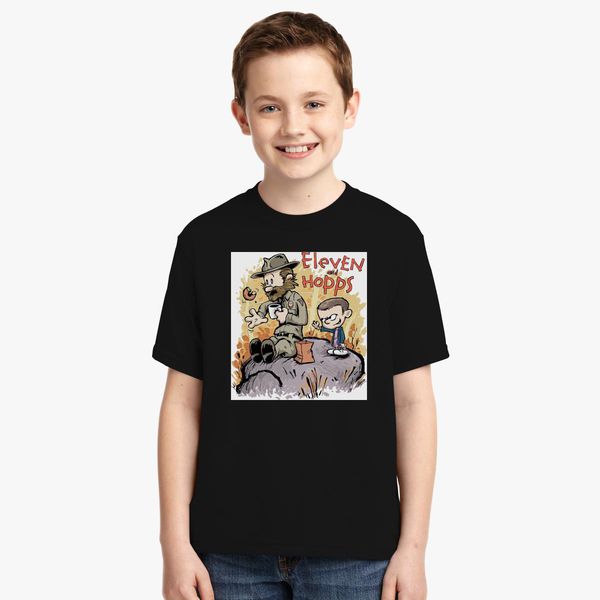 Stranger Things Eleven And Hopes Cartoon Youth T Shirt Customon - eleven stranger things roblox code