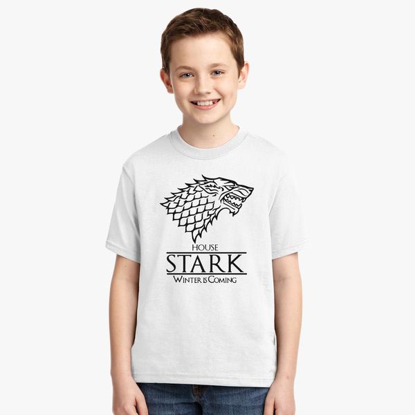 Game Of Thrones House Stark Winter Is Coming Youth T Shirt Customon - roblox game of thrones clothing