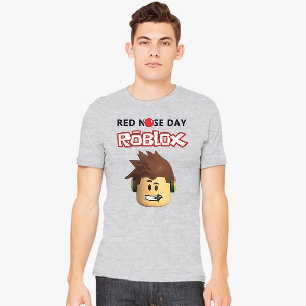Roblox Red Nose Day Men S T Shirt Customon - red overalls roblox roblox free muscle t shirt