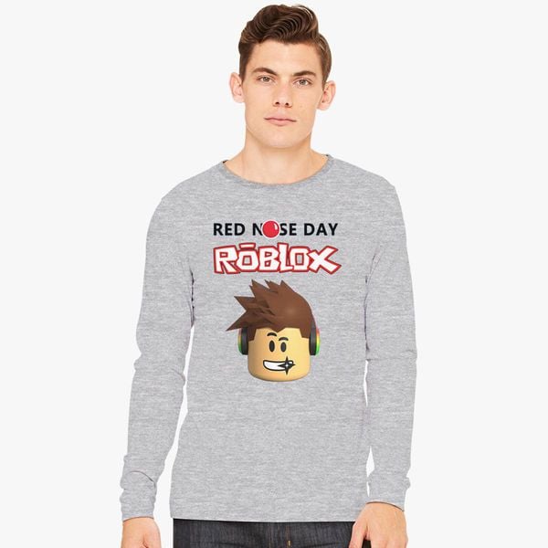 Roblox Red Nose Day Long Sleeve T Shirt Customon - roblox red nose day youth t shirt customon