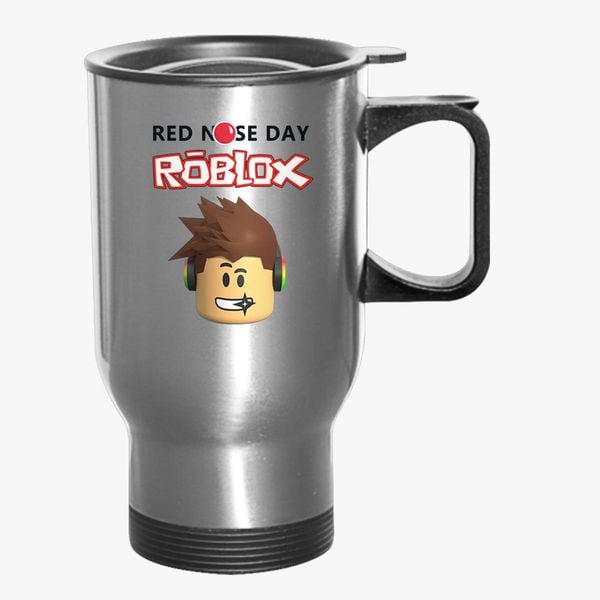 Roblox Red Nose Day Travel Mug Customon - roblox face travel mug spreadshirt
