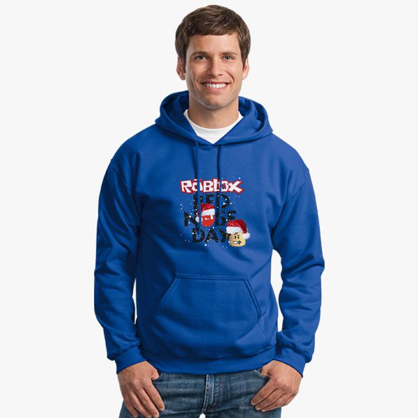 Roblox Christmas Design Red Nose Day Unisex Hoodie Customon - blue roblox hoodie