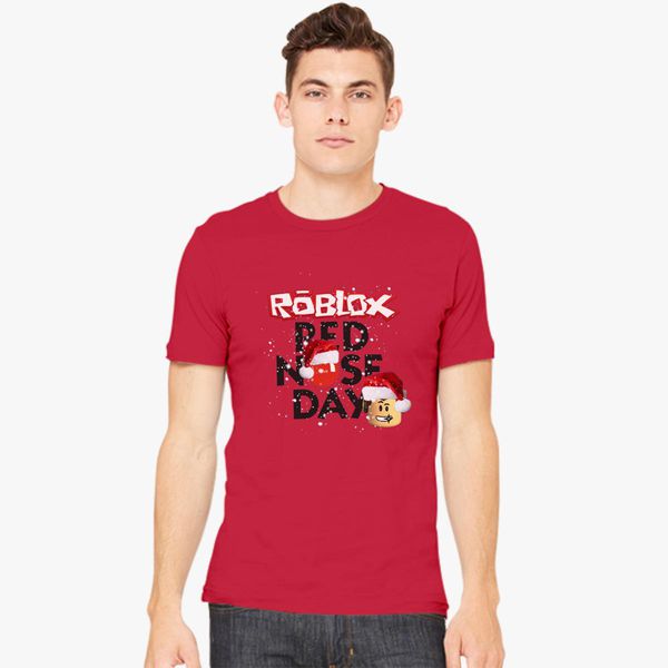 Roblox Christmas Design Red Nose Day Men S T Shirt Customon - red ong roblox