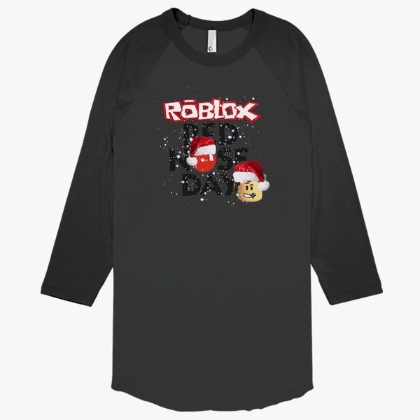 Roblox Christmas Design Red Nose Day Baseball T Shirt Customon