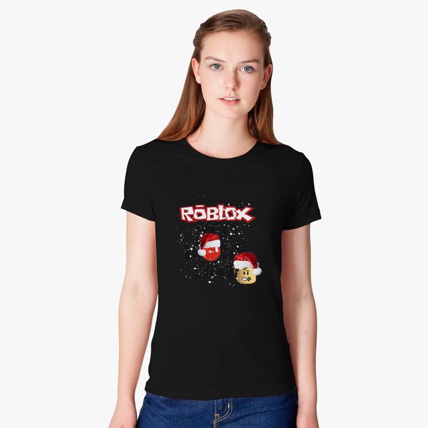 Roblox Christmas Design Red Nose Day Women S T Shirt Customon - roblox t shirt red and black