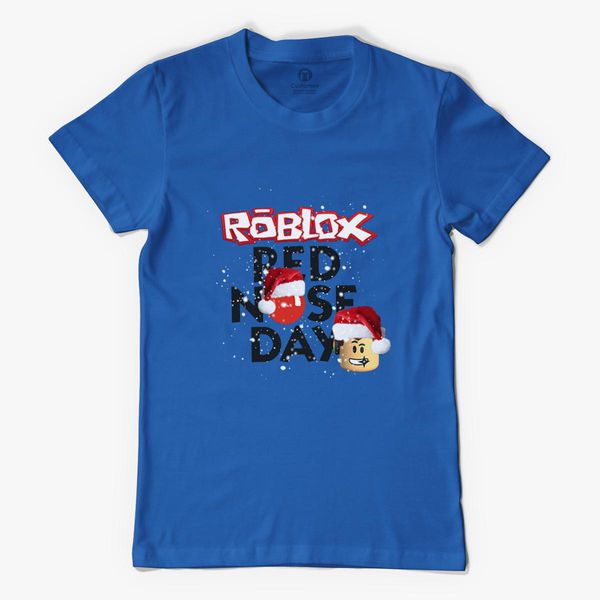 Roblox Christmas Design Red Nose Day Women S T Shirt Customon - 2019 2019 autumn new kids roblox red nose day pullover hooded