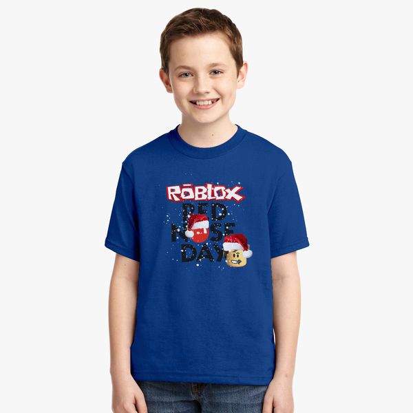 Roblox Christmas Design Red Nose Day Youth T Shirt Customon - roblox t shirt design