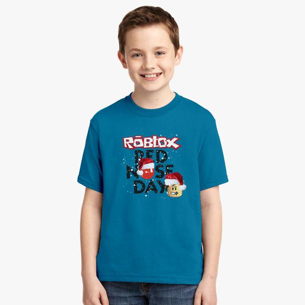 Roblox Christmas Design Red Nose Day Youth T Shirt Customon - roblox shirt graphics