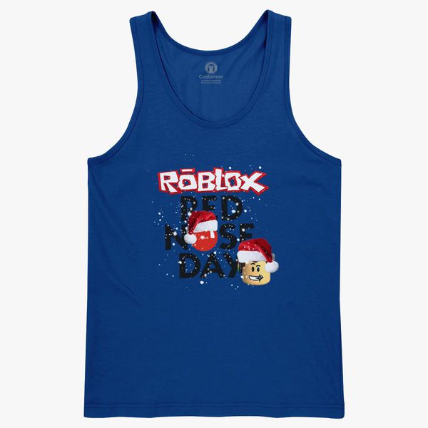 Roblox Christmas Design Red Nose Day Men S Tank Top Customon - red vest roblox shirt