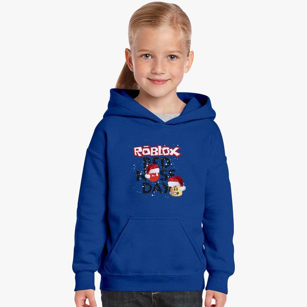 Roblox Christmas Design Red Nose Day Kids Hoodie Customon - blue camo roblox hoodie