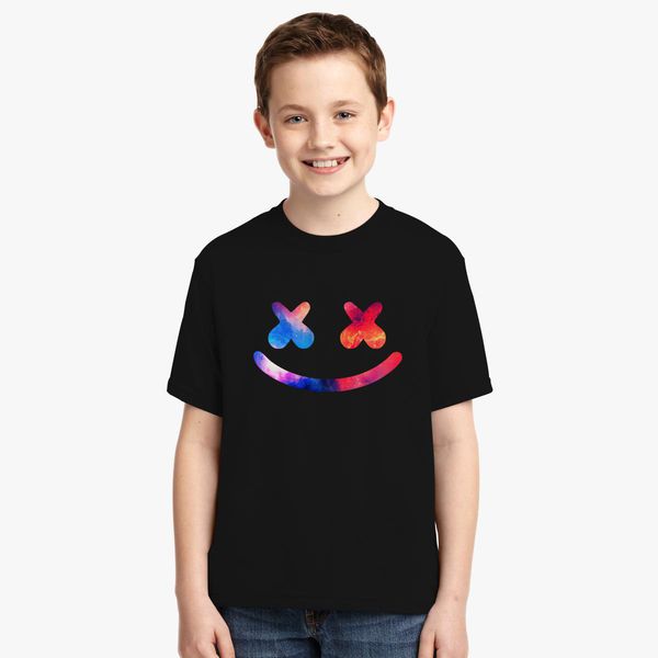 Marshmello Galaxy Youth T Shirt Customon - boys galaxy shirt roblox