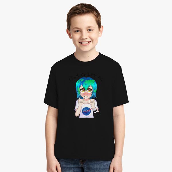 Earth Chan Dont Call Me Flat Youth T Shirt Customon - earth chan roblox