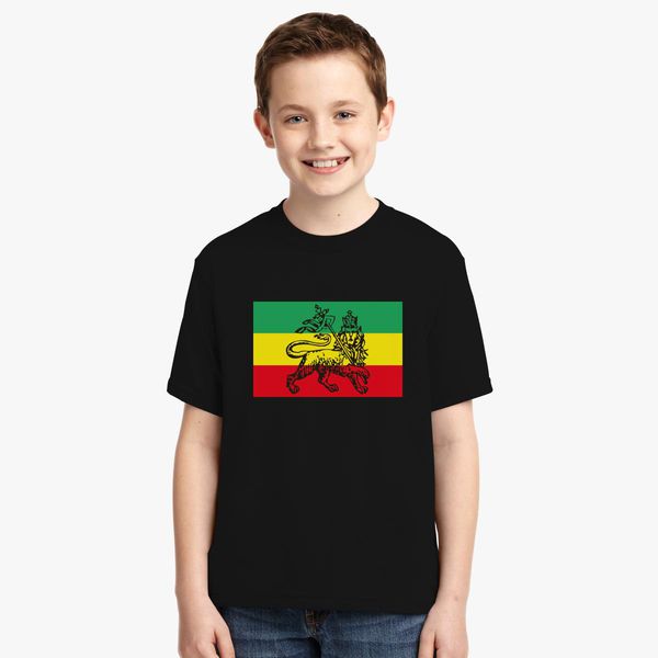 Ethiopia Reggae Flag Youth T Shirt Customon - roblox reggae t shirt