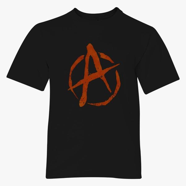 Anarchy Symbol Logo Youth T Shirt Customon