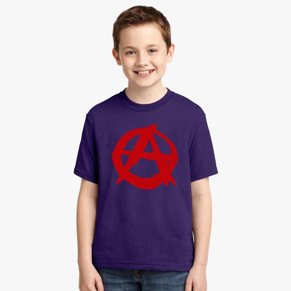 Anarchy Symbol Youth T Shirt Customon - anarchy black t shirt roblox