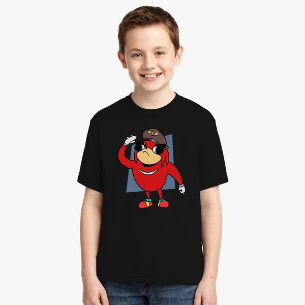 Ugandan Knuckles Da Wae Commander Youth T Shirt Customon - soviet tank commander shirt roblox