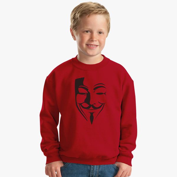 V For Vendetta Face Kids Sweatshirt Customon