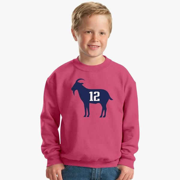 goat tb12 tom Brady Kids Sweatshirt 