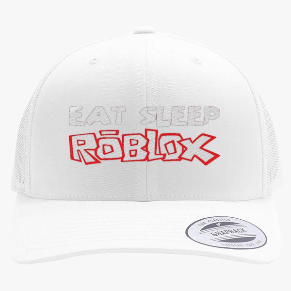 Eat Sleep Roblox Retro Trucker Hat Embroidered Customon - eat sleep roblox snapback hat embroidered customon