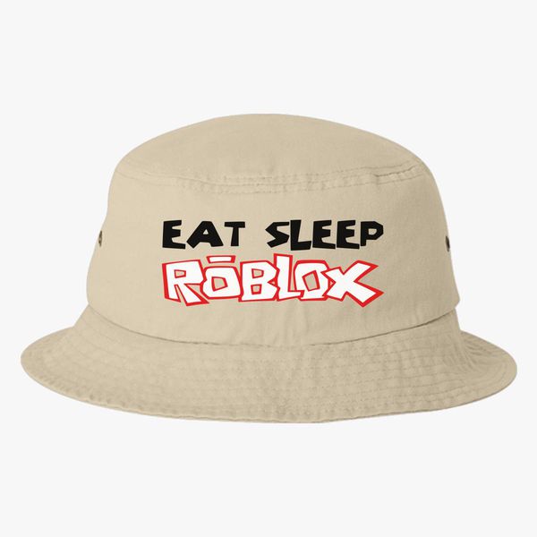 Eat Sleep Roblox Bucket Hat Embroidered Customon - arabic hat roblox