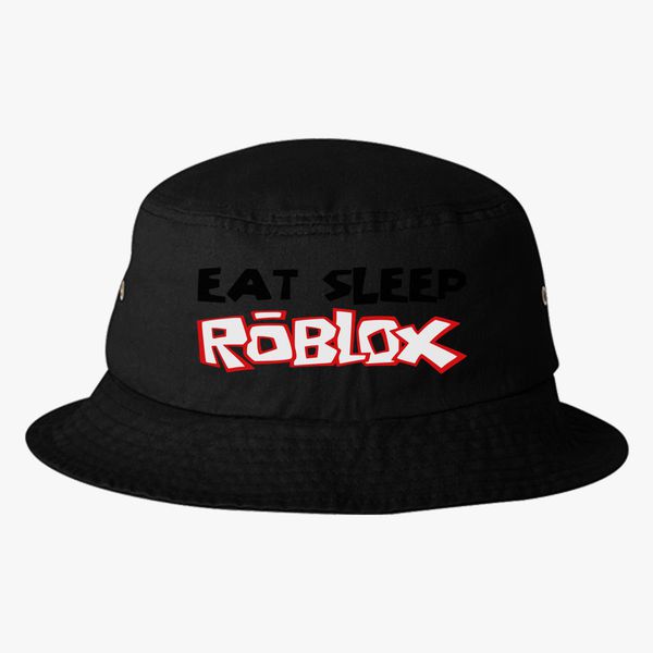 Eat Sleep Roblox Bucket Hat Embroidered Customon - moon hat roblox planetgoodyycom