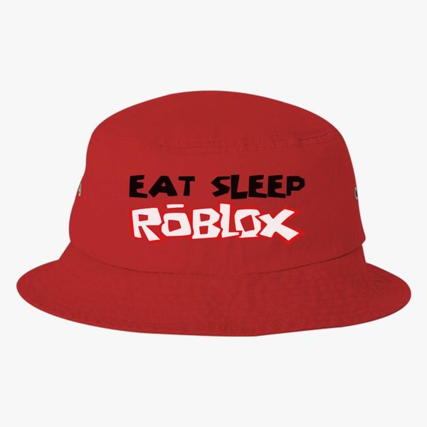 Eat Sleep Roblox Bucket Hat Embroidered Customon - eat sleep roblox brushed cotton twill hat embroidered