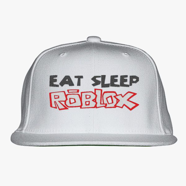 Eat Sleep Roblox Snapback Hat Embroidered Customon - roblox logo bucket hat embroidered customon