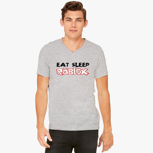 Eat Sleep Roblox V Neck T Shirt Customon - t shirt roblox muscles